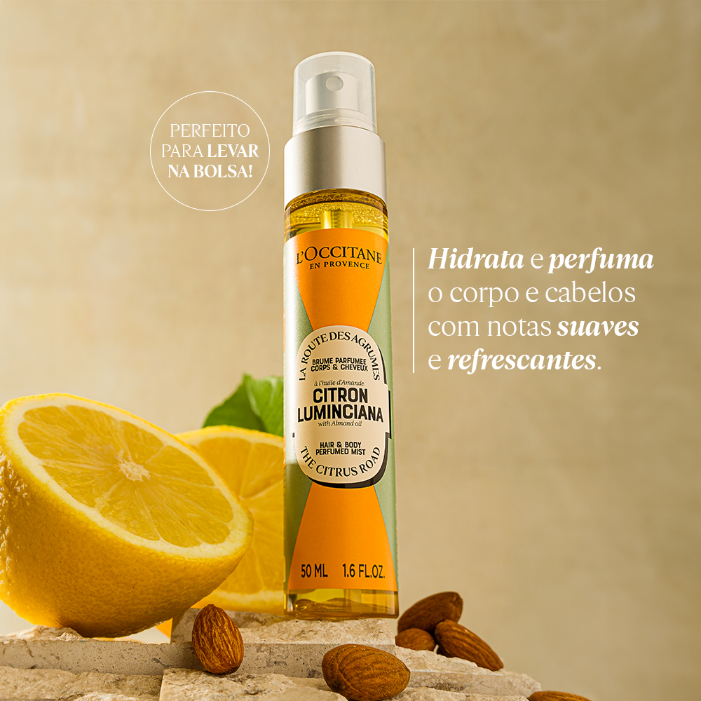 Spray Perfumado Corpo e Cabelo Amêndoa Citron Luminciana 50ml, , large image number 1